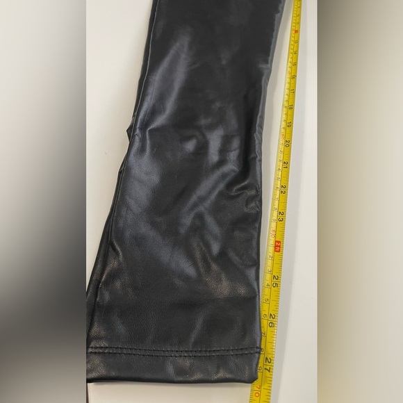 NWOT Black Faux Leather Leggings - Picture 4 of 13